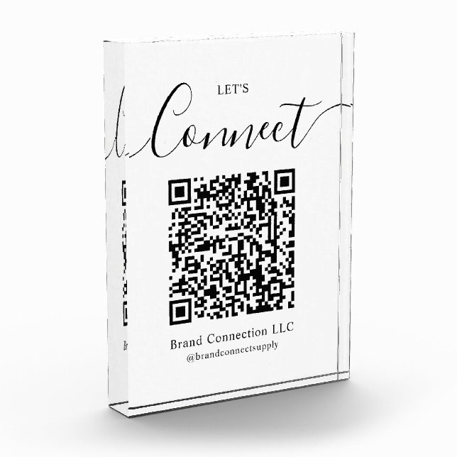 Bloc Photo Connectons le code QR personnalisé Nom de l'entrep (Gauche)