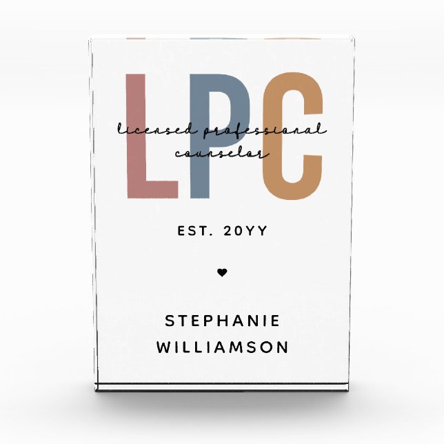 Bloc Photo Conseiller professionnel autorisé LPC personnalisé (Devant)