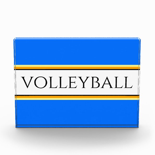 Bloc Photo Cool Bright Blue Beach Stripes VOLLEYBALL (Devant)