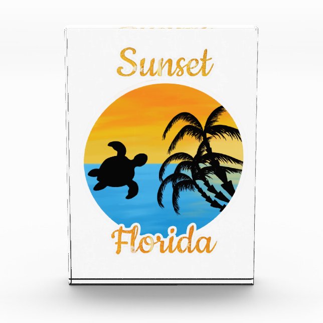 Bloc Photo Coucher de soleil mignon en Floride (Devant)