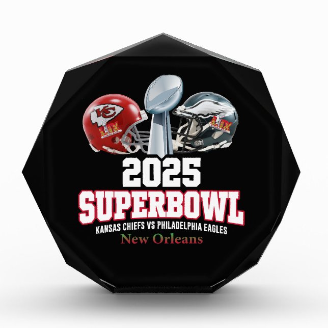 Bloc Photo Coupe du Super Bowl 2025 (Devant)