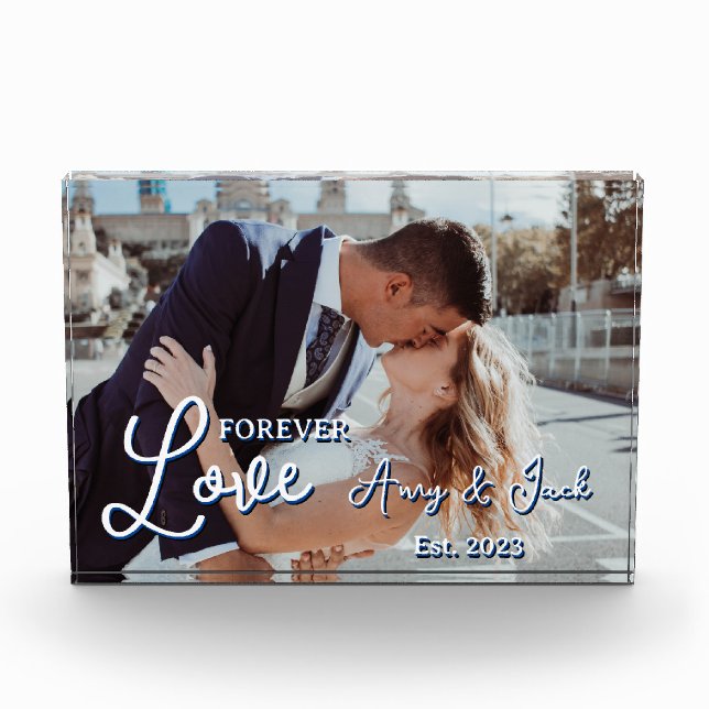 Bloc Photo Couple photo romantique avec les noms (Devant)