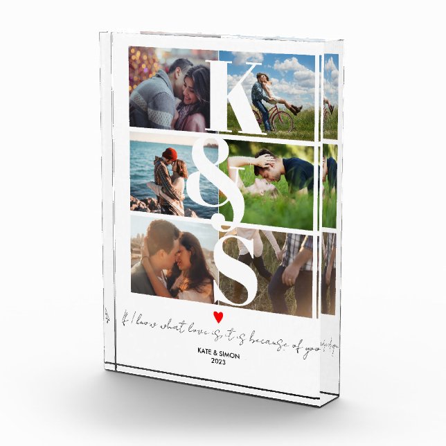 Bloc Photo Couples personnalisés Photo LOVE Cadeau (Droite)