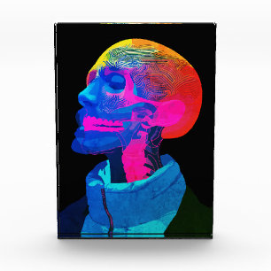 Bloc Photo Crâne cybernétique – Art anatomique futuriste