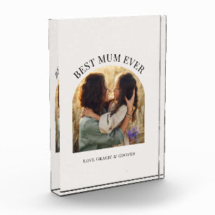 Bloc Photo Crème élégante arche photo typographie meilleur ma