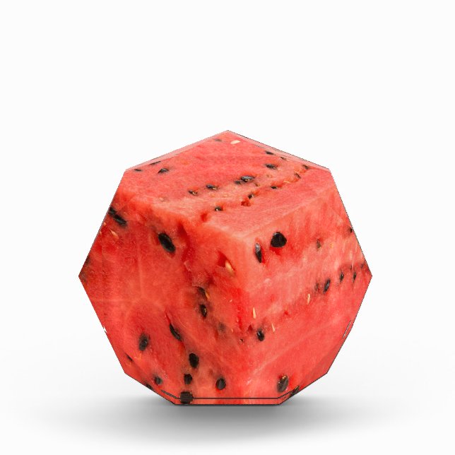 Bloc Photo Cube d'origine frais de pastèque rouge sucrée (Devant)