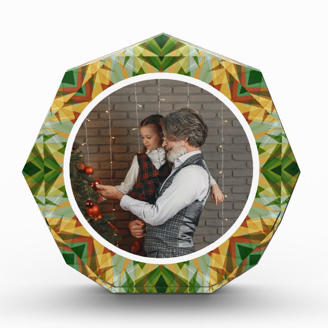 Bloc Photo Custom Christmas Star Winter Green Fall Brown (Devant)