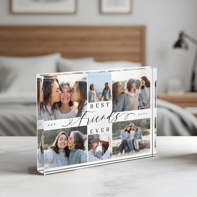 Bloc Photo Custom Family Photo Collage Gift Best Friends Ever (Custom Family Photo Collage Gift Best Friends Ever)