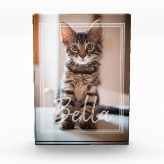Bloc Photo Custom Pet Name Typography and Photo Frame