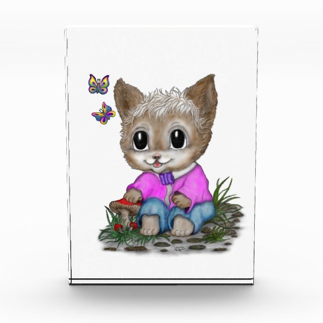 Bloc Photo Cute Kitty Chat et Papillon (Devant)