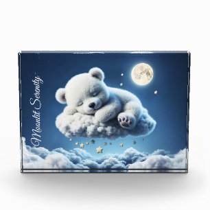 Bloc Photo Cute Polar ours cub beauté nuages fluffy