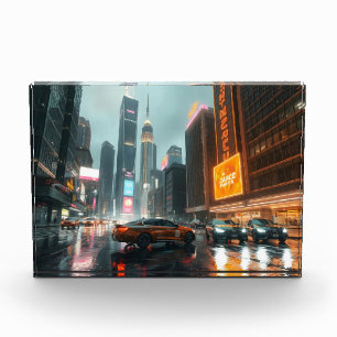 Bloc Photo Cyberpunk Skyscrapper City Cars
