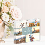 Bloc photo de la famille bleue<br><div class="desc">Bloc photo de la famille bleue. Notre collection moderne de collages photo de famille est parfaite pour capturer et célébrer l'année de manière artistique. Un élégant script de calligraphie écrit à la main ajoute une touche d'élégance intemporelle, en faisant un gardien idéal. Customisez et créez facilement votre histoire visuelle !...</div>
