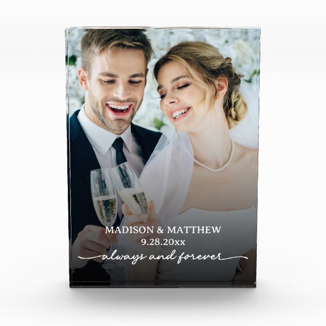 Bloc photo de mariage élégant (Devant)