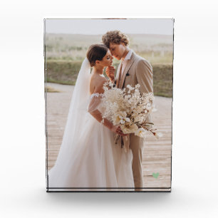 Bloc photo de mariage moderne en forme de coeur ve