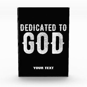 BLOC PHOTO DÉDIÉ À DIEU PERSONNALISÉ BLANC TEXTE COOL