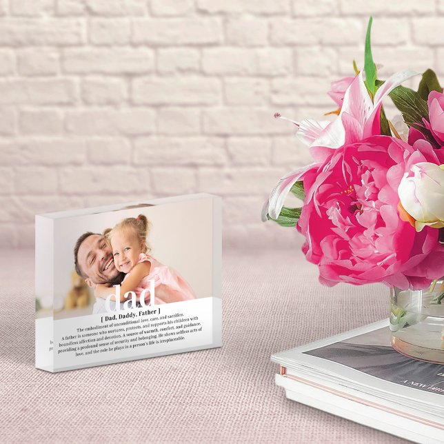 Bloc Photo Définition personnalisée moderne d'un papa (Modern Custom Definition of a Dad Photo Block)