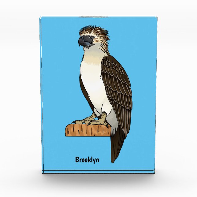 Bloc Photo dessin animé d'aigle des Philippines (Devant)