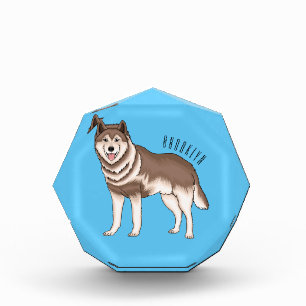 Bloc Photo dessin humoristique sibérien husky
