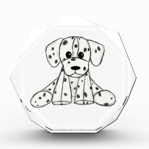 Bloc Photo Dessin simple de contour de chien dalmate rembourr