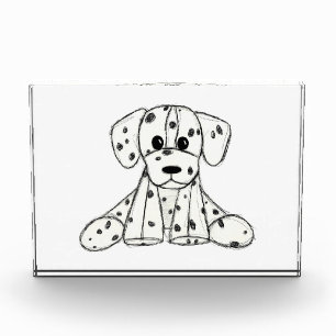 Bloc Photo Dessin simple de contour de chien en peluche dalma