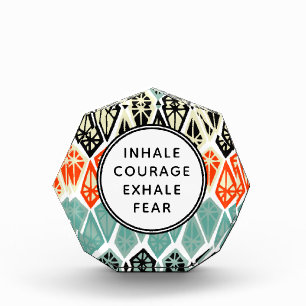 Bloc Photo Diamond Motif Inhale Courage Exhale Peur