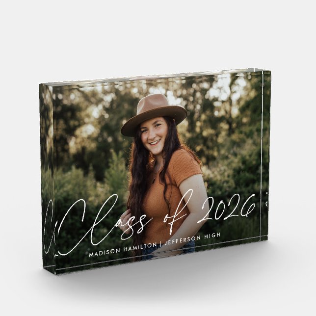 Bloc Photo Diplômé 2023 écriture blanche moderne remise de di (Gauche)