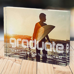 Bloc Photo Diplômé 20XX Rétro Cool Simple Année de fin d'étud