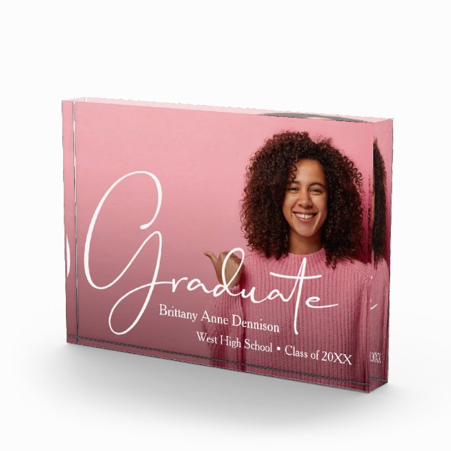 Bloc Photo Diplômé de script moderne (Droite)