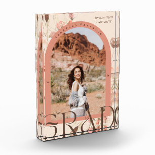 Bloc Photo Diplôme Floral Bohemian Arch Frame