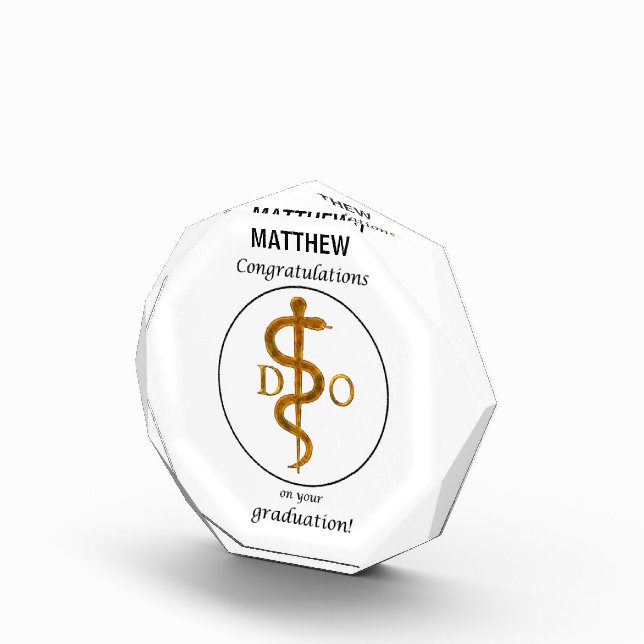 Bloc Photo Docteur en ostéopathie Diplôme Félicitations (Droite)