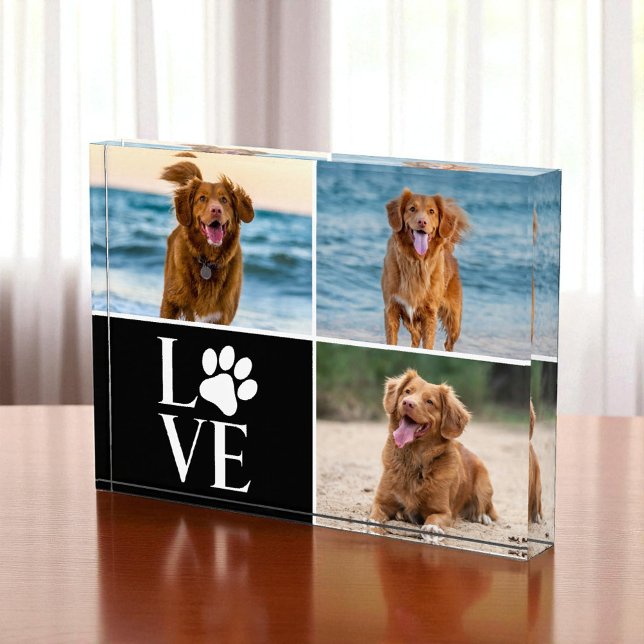 Bloc Photo Dog Lover Photo Collage Custom Love Photo Block (Créateur téléchargé)