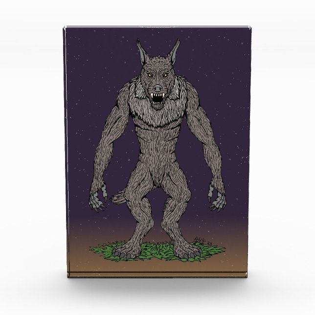 Bloc Photo Dogman Cryptid ou Werewolf (Devant)