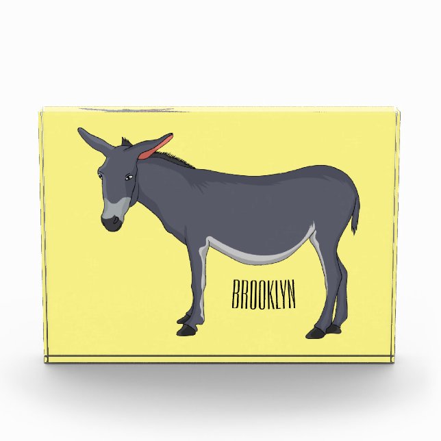 Bloc Photo Donkey cartoon illustration  (Devant)