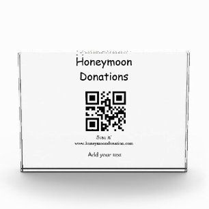 Bloc Photo Dons de lune de miel minimum simple mariage q r ca