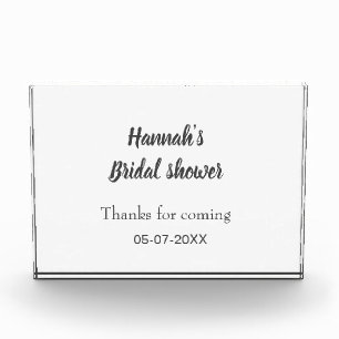 Bloc Photo douche nuptiale ajouter nom date année merci d'êtr