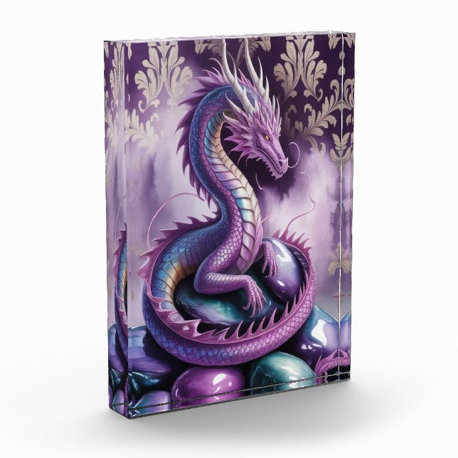 Bloc Photo Dragon gothique mystique pourpre (Gauche)