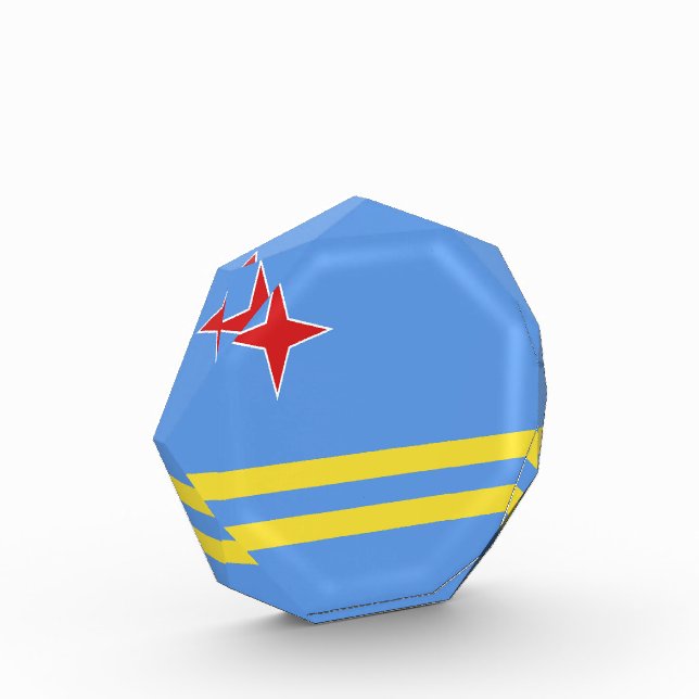 Bloc Photo Drapeau d'Aruba (Gauche)