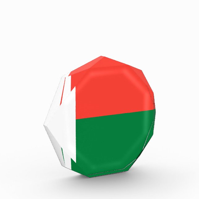 Bloc Photo Drapeau de Madagascar (Gauche)