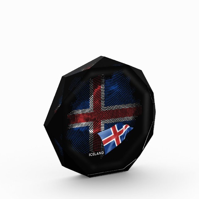 Bloc Photo Drapeau d'Islande (Gauche)