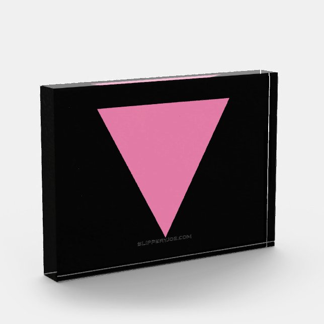 Bloc Photo Drapeau triangle rose de SlipperyJoe's symbole ros (Gauche)