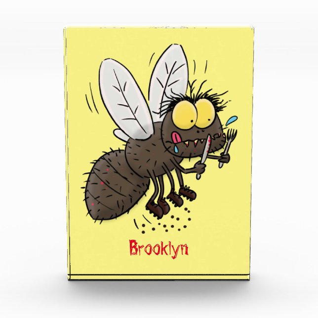 Bloc Photo Drôle dessin animé d'insecte de la mouche à cheval (Devant)