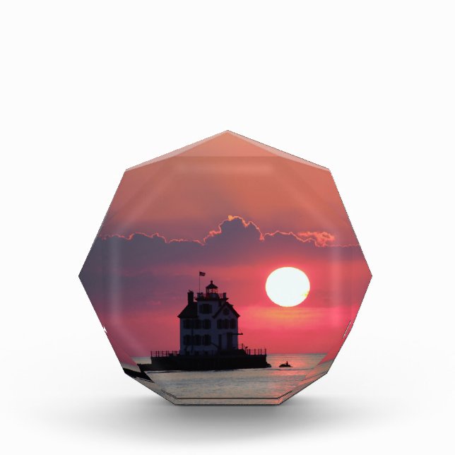Bloc photo du coucher du soleil du phare (Devant)