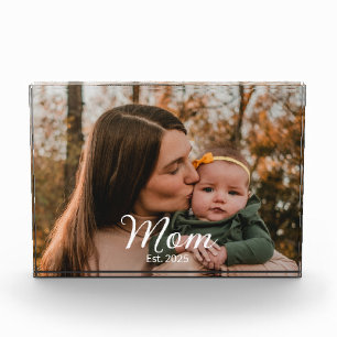 Bloc Photo Écriture moderne personnalisée pour maman établie
