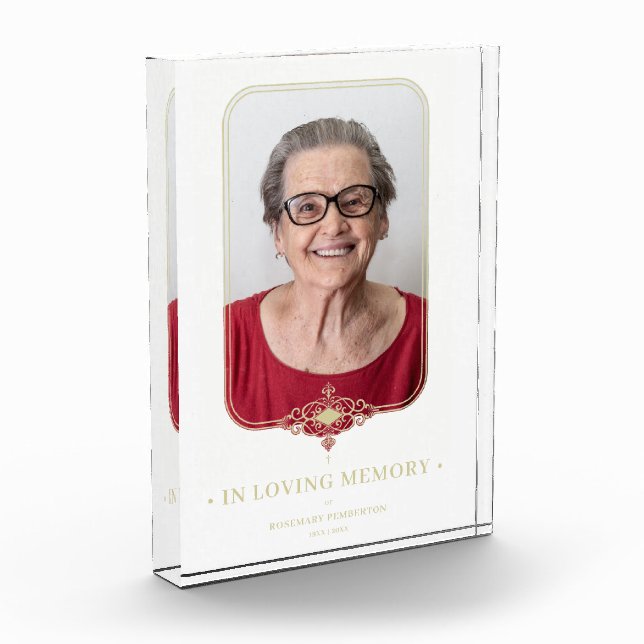 Bloc Photo Effet doré funéraire Effet dentelle ornementale Ph (Gauche)