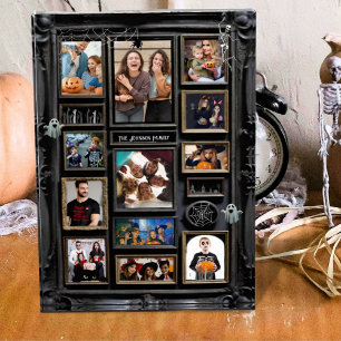 Bloc Photo Éffrayant Halloween Famille Photo Collage Cadre
