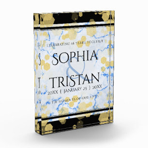 Bloc Photo Élégant 18ème anniversaire de Mariage de porcelain