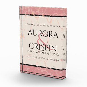 Bloc Photo Élégant 37e anniversaire du Mariage Alabaster