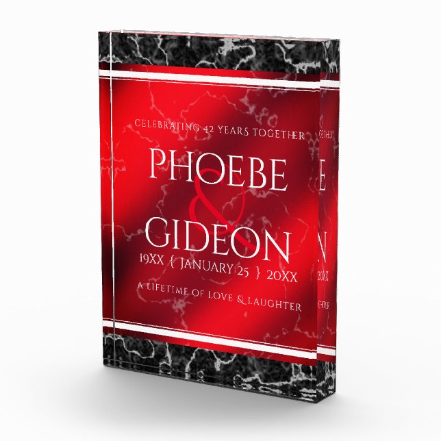 Bloc Photo Élégant 42e anniversaire du Mariage Jasper (Droite)