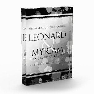 Bloc Photo Élégant 70e anniversaire de Mariage Platinum